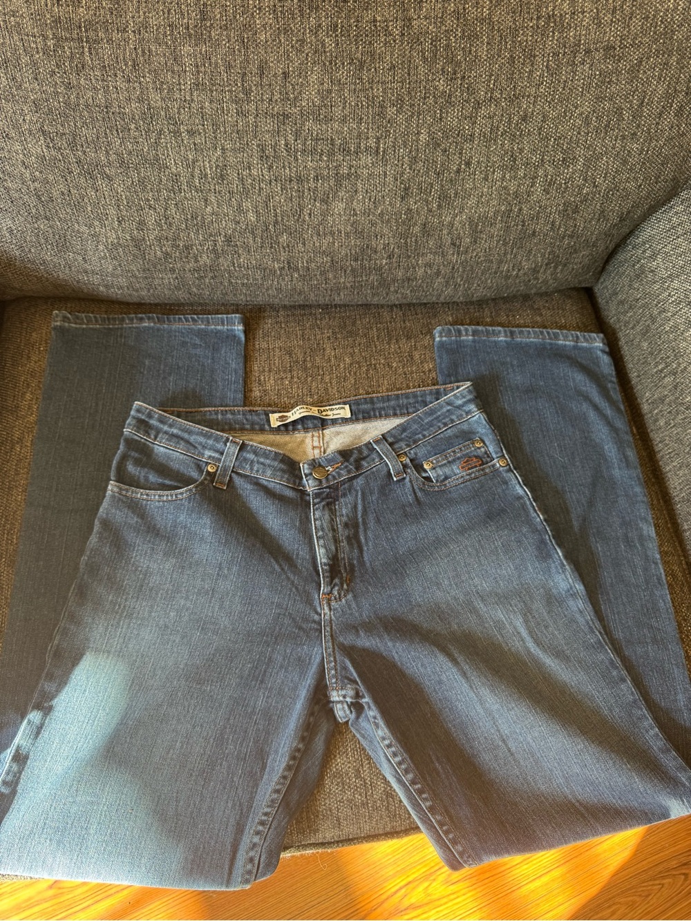 Y2K Harley Davidson Dark Blue Straight Leg Jeans